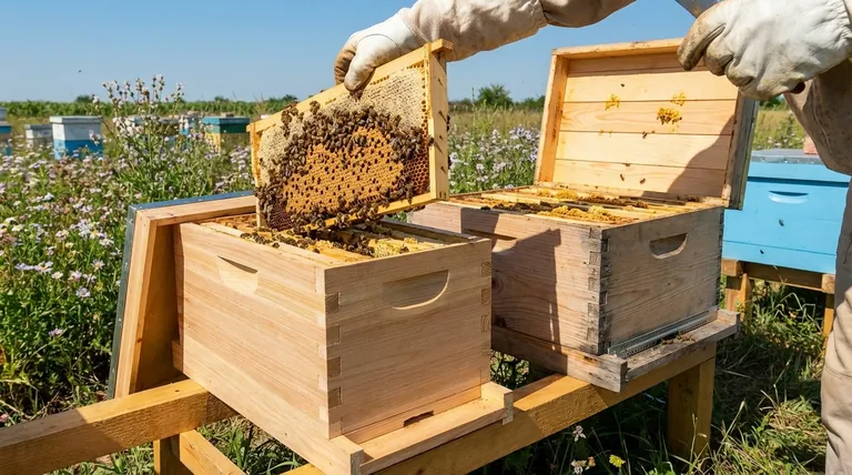 Che tipo di telaini dovrebbero essere cercati in un nucleo (nuc) durante il travaso in una colonia di produzione? Costruisci un alveare fiorente velocemente