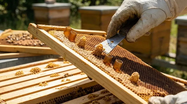 What should be done with the queen cells left on the frames? A Guide to Maintaining Hive Control