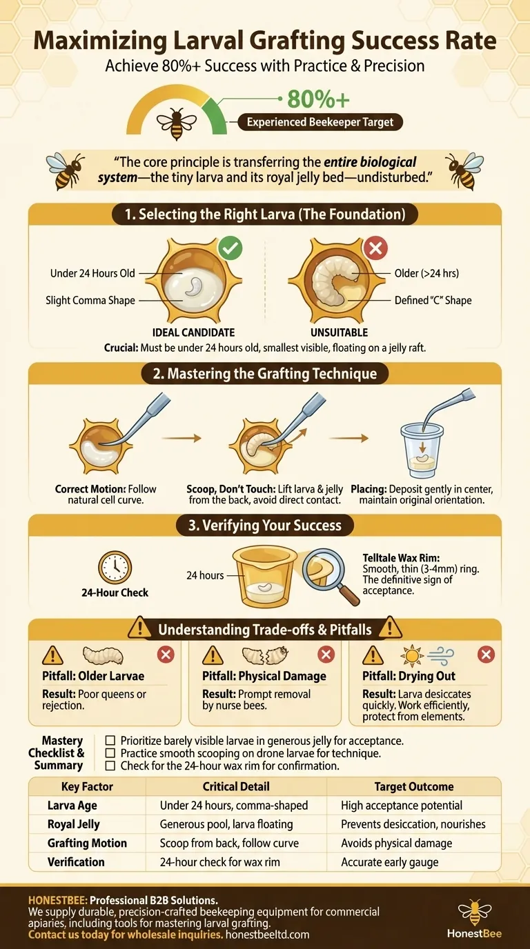 ما هو معدل نجاح تطعيم اليرقات؟ حقق أكثر من 80% نجاحًا بتقنيات الخبراء دليل مرئي