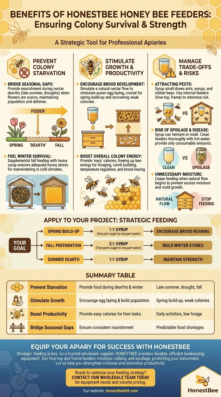 What are the benefits of honey bee feeders? A Strategic Tool for Colony Survival and Growth Visual Guide