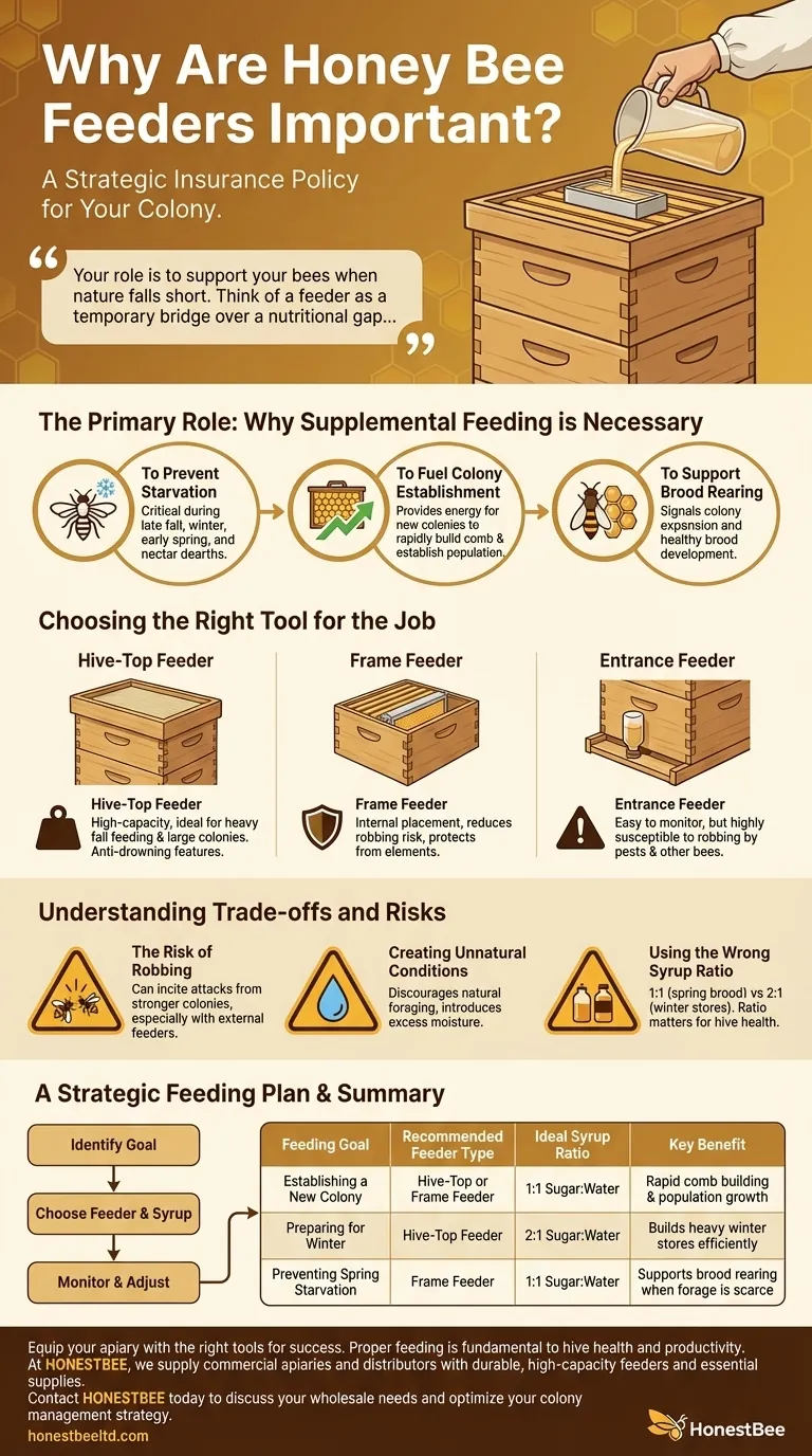 Why are honey bee feeders important? A Strategic Guide to Colony Nutrition & Survival Visual Guide