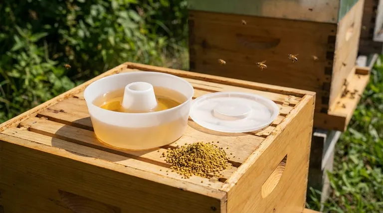 丸型ハイブトップフィーダーのシロップと花粉の容量はどれくらいですか?対象を絞った養蜂場支援ガイド