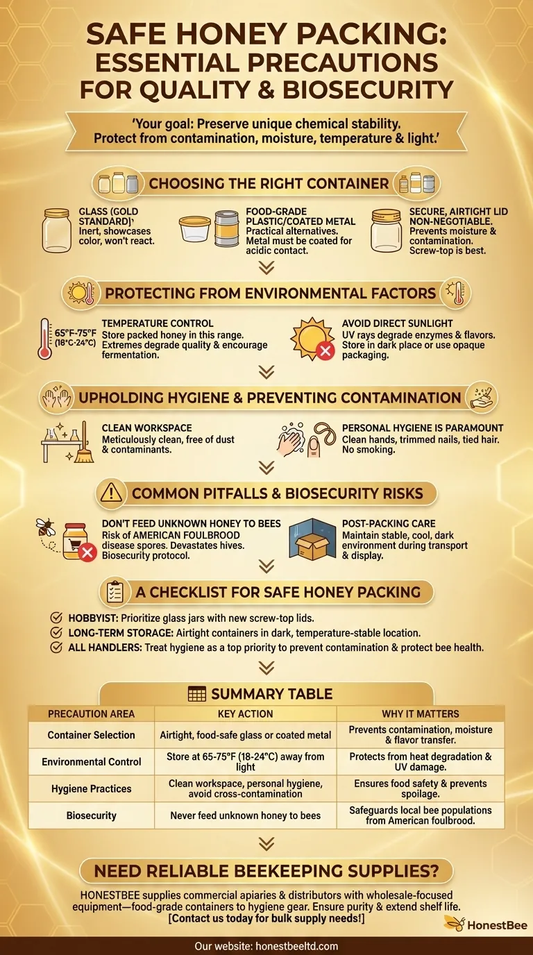 Welche Vorsichtsmaßnahmen sollten beim Abfüllen von Honig getroffen werden? Qualität sichern von der Wabe bis zum Glas Visuelle Anleitung
