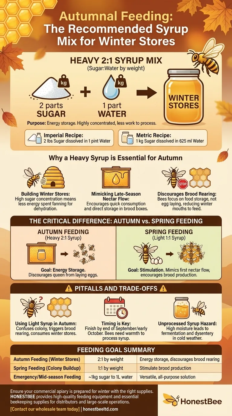 ¿Cuál es la mezcla de jarabe recomendada para la alimentación otoñal? Asegure la supervivencia invernal de su colmena Guía Visual