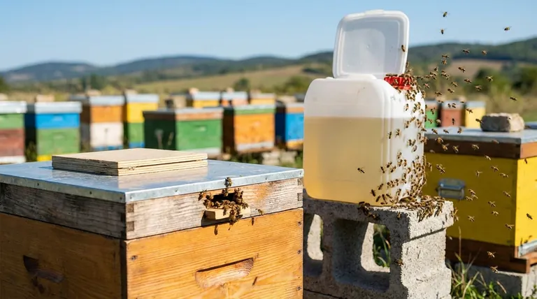 What factors should beekeepers consider when deciding between open and closed feeding methods? Optimize Nutrition and Hive Health