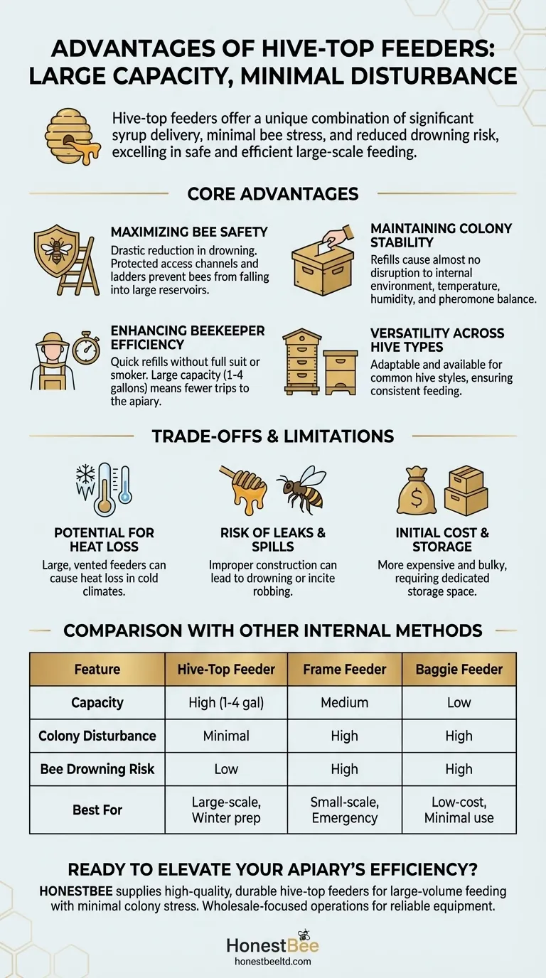 What are the advantages of using a hive-top feeder? Maximize Feeding Efficiency & Colony Safety Visual Guide
