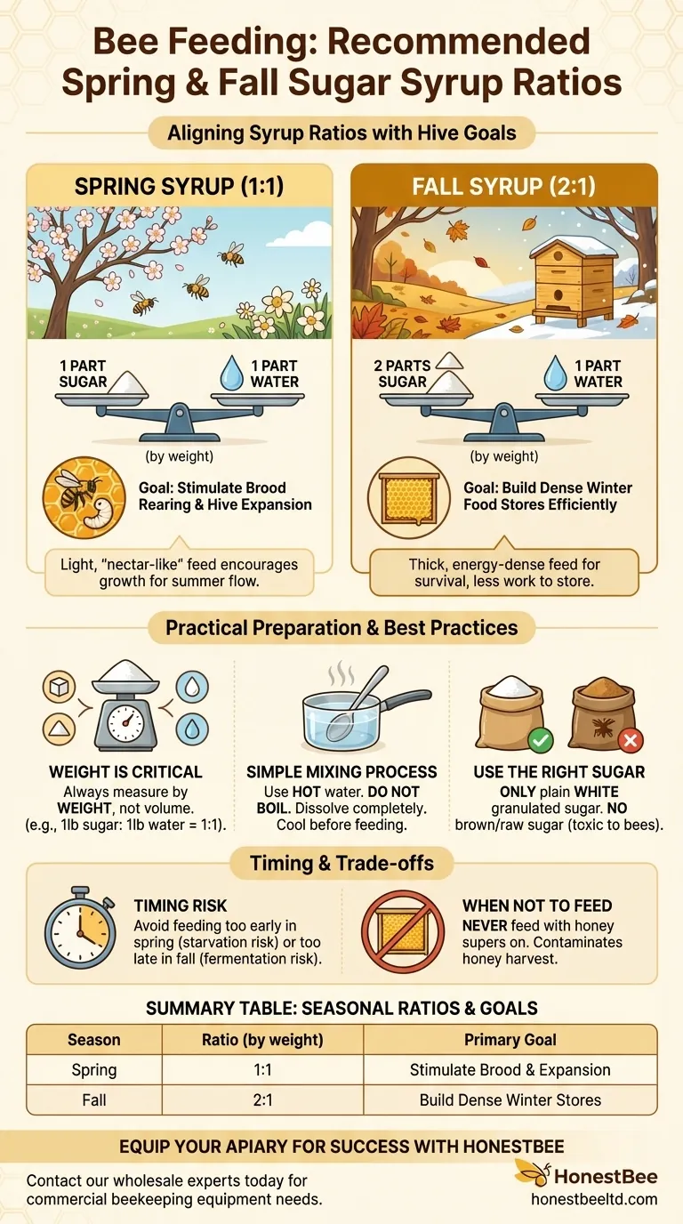 Welche empfohlenen Zuckersirup-Verhältnisse gibt es für die Bienenfütterung im Frühling und Herbst? Optimieren Sie die Bienengesundheit & Produktivität Visuelle Anleitung