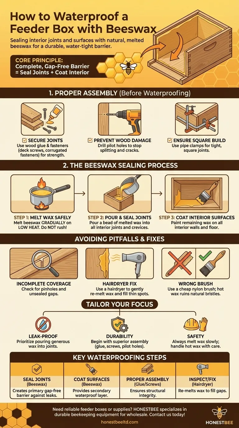 給餌箱はどのように防水されていますか？ミツロウで完璧な漏れのない密閉を実現する ビジュアルガイド