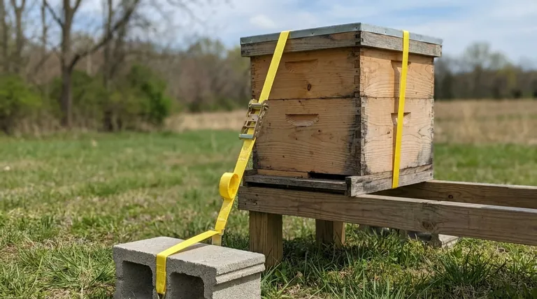 Why should a tie-down strap be used to secure a hive? Protect Your Colony from Tipping and Damage