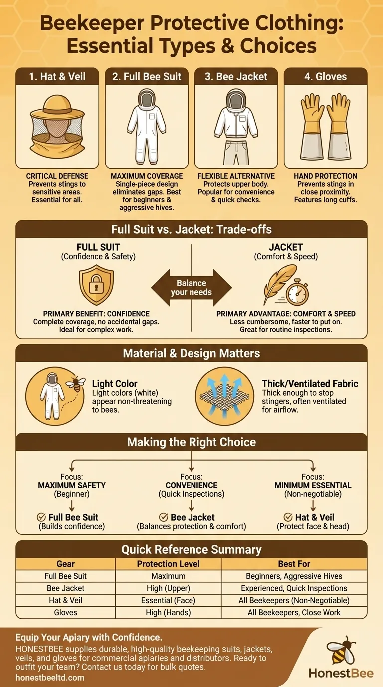Quali sono i tipi principali di abbigliamento protettivo indossato dagli apicoltori? Scegli l'attrezzatura giusta per la massima sicurezza Guida Visiva