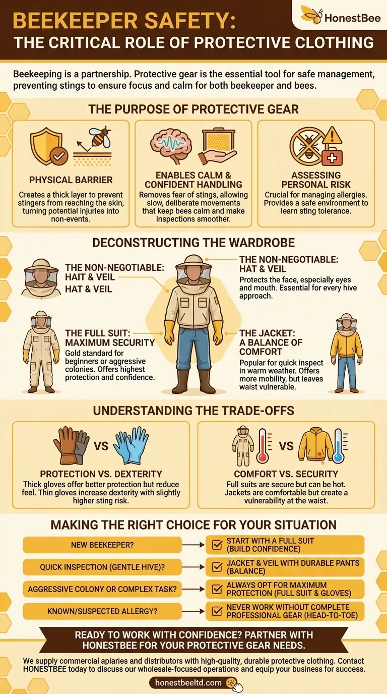 Why is it important for beekeepers to wear protective clothing? Ensure Safety & Confidence Visual Guide
