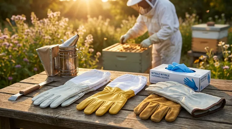 ¿Qué tipos de guantes usan comúnmente los apicultores? Una guía de cuero, piel de cabra y nitrilo