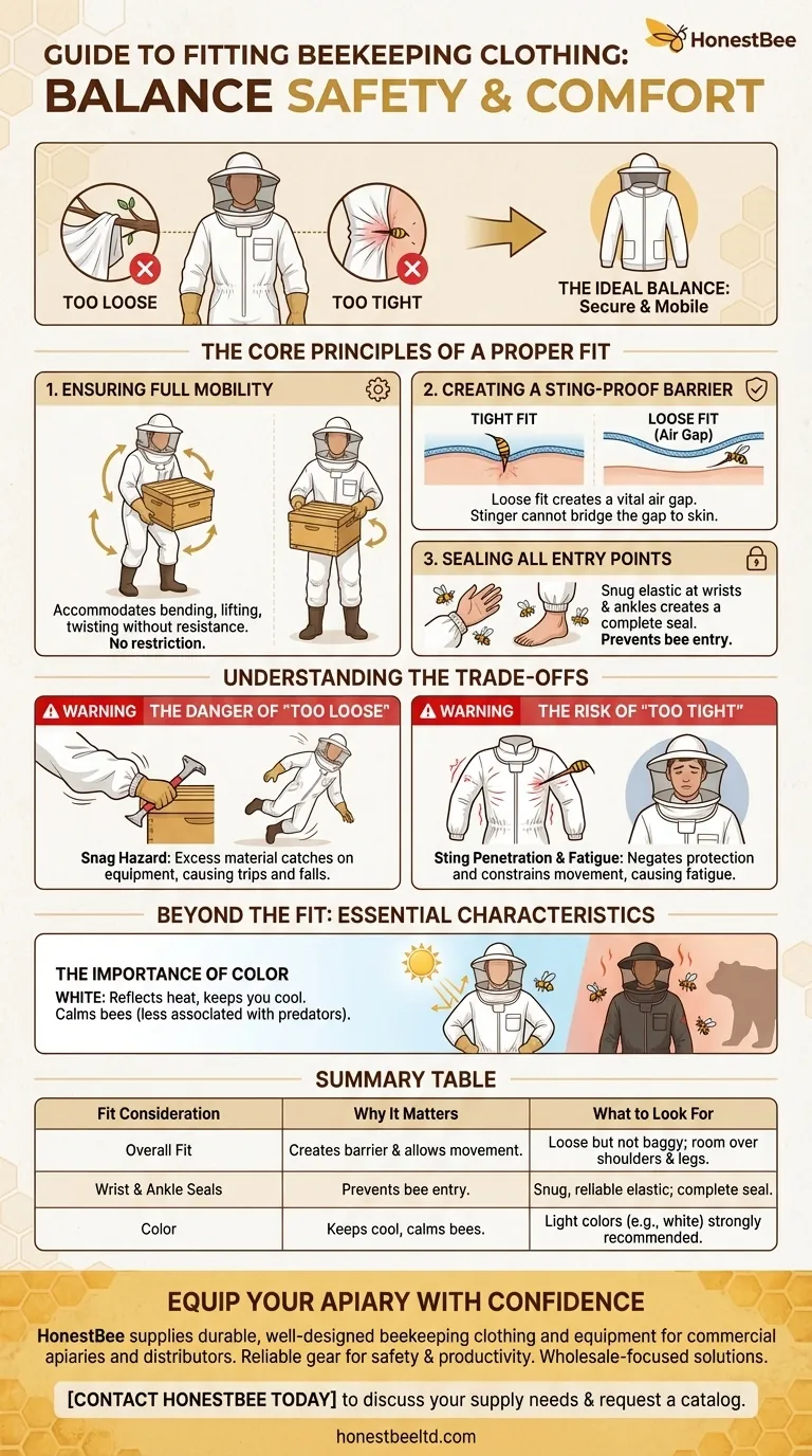 What should be considered when fitting beekeeping clothing? The Essential Guide to Safety & Comfort Visual Guide
