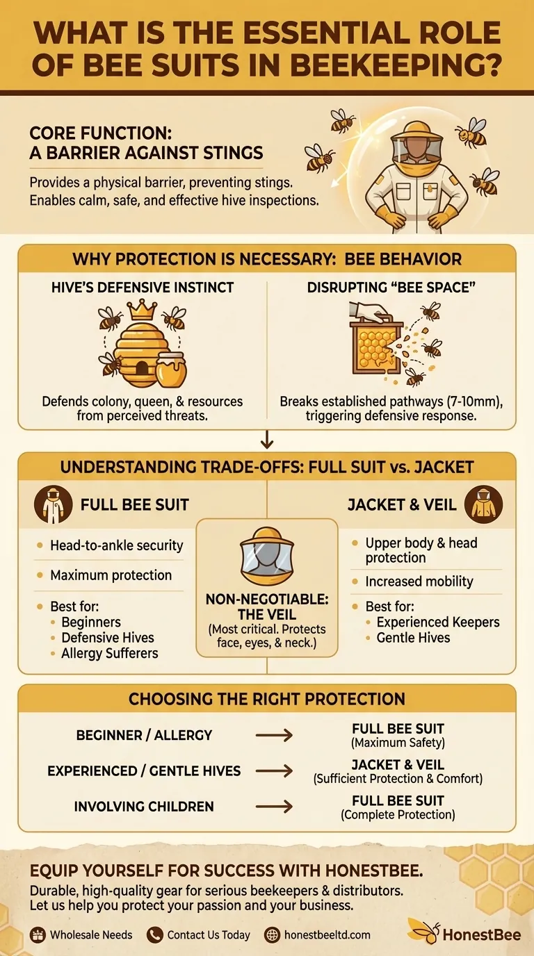 What is the essential role of bee suits in beekeeping? Achieve Safe and Confident Hive Management Visual Guide