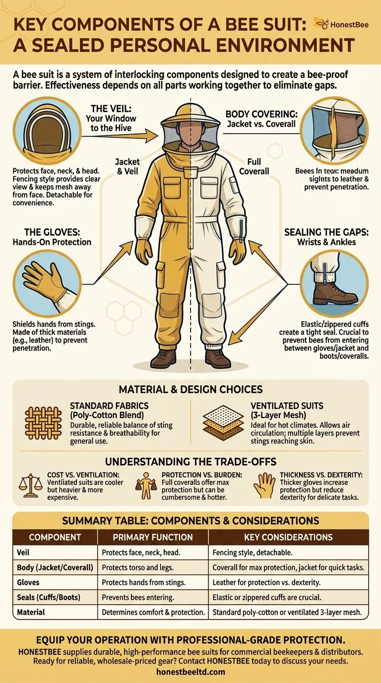 What are the key components of a bee suit? Build a Complete Bee-Proof Barrier for Your Apiary Visual Guide