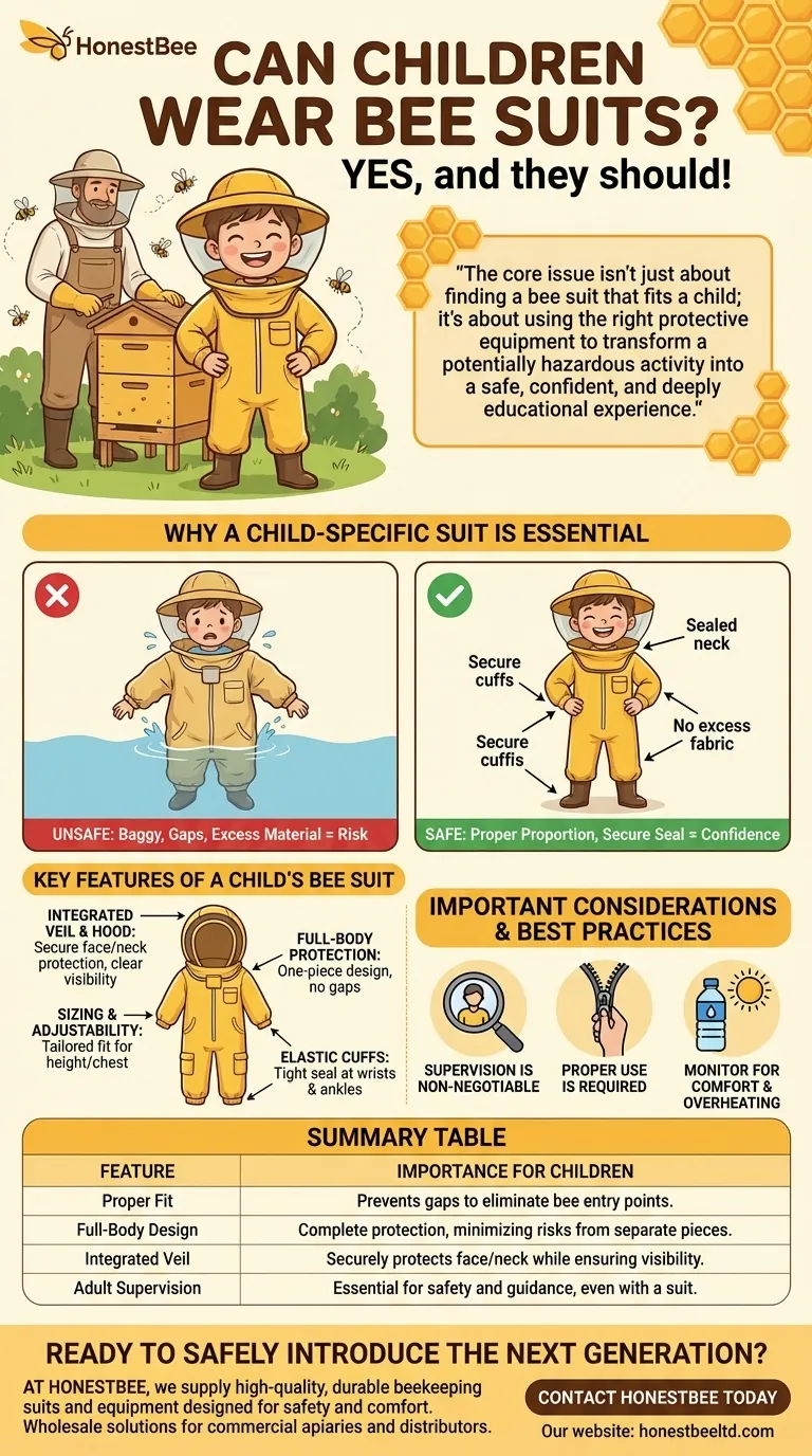 Can children wear bee suits? Equip Kids for Safe & Educational Beekeeping Visual Guide