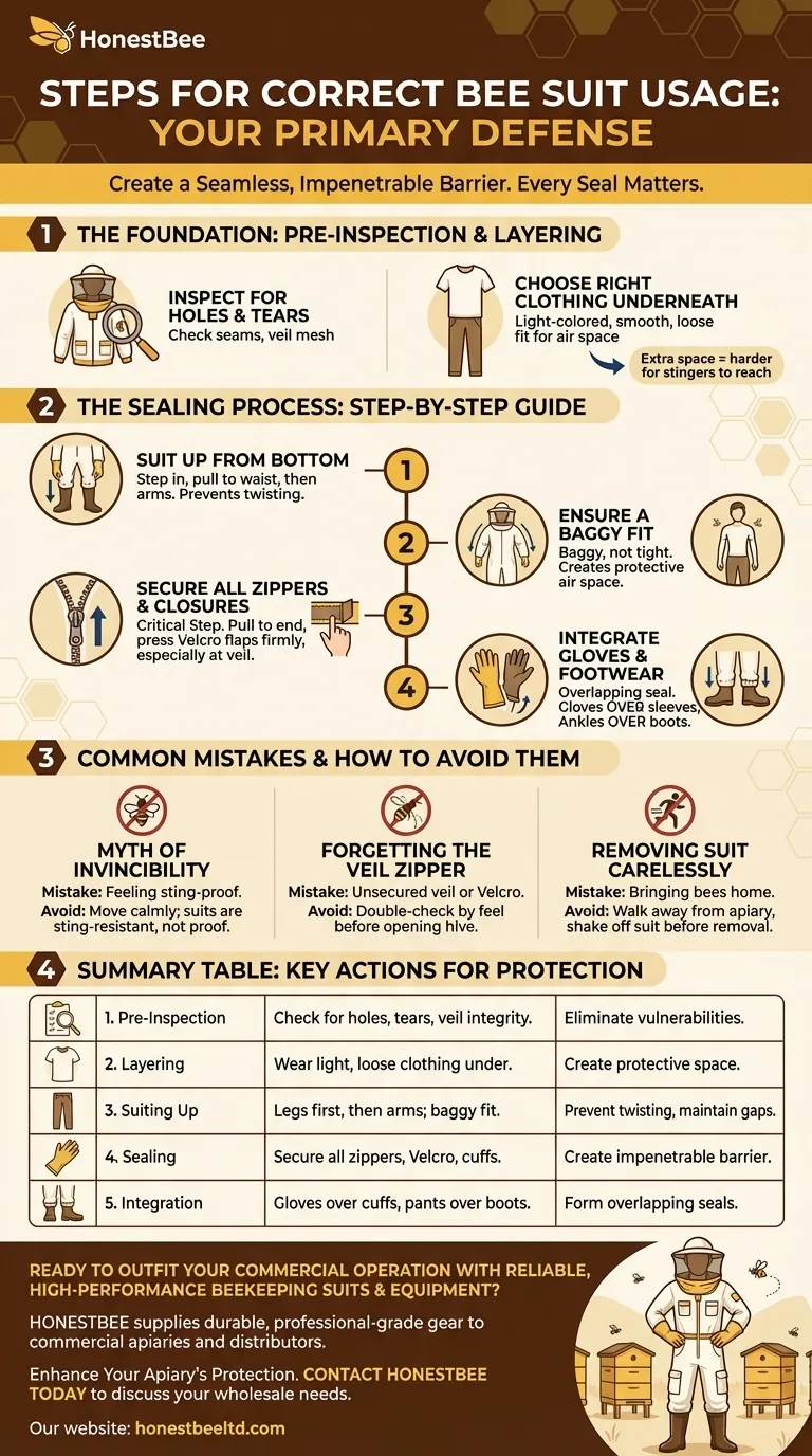 Каковы шаги по правильному использованию пчеловодческого костюма? Обеспечьте полную защиту вашей пасеки Визуальное руководство