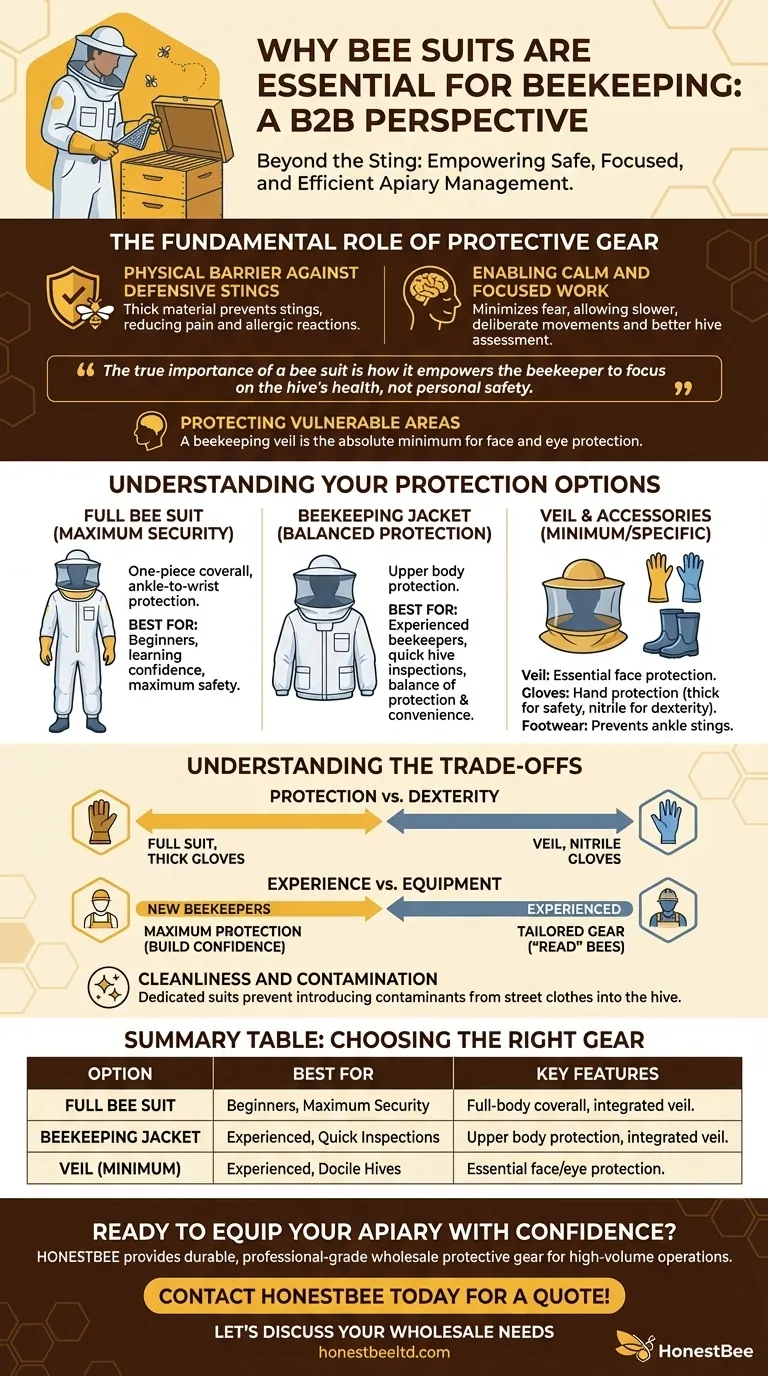 Why are bee suits important for beekeeping? Achieve Safe & Confident Hive Management Visual Guide