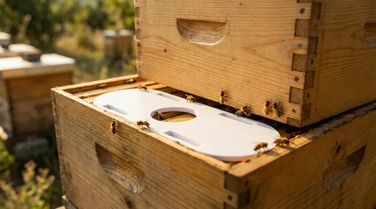 使用蜂逃板(Bee Escape Board)分离蜜蜂和蜜房(honey supers)的方法是什么?一份温和、低压力的收获指南