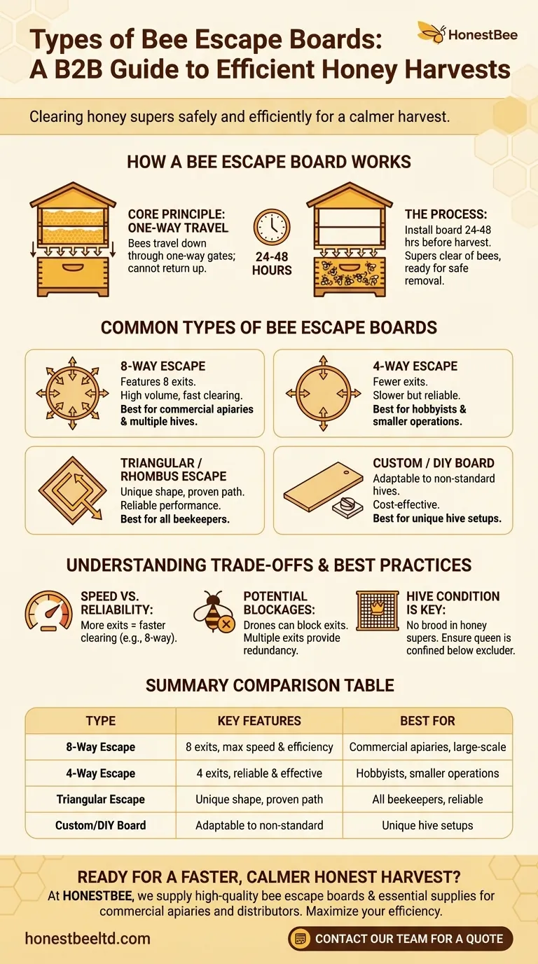 What types of bee escape boards are available? Clear Your Supers Fast and Stress-Free Visual Guide