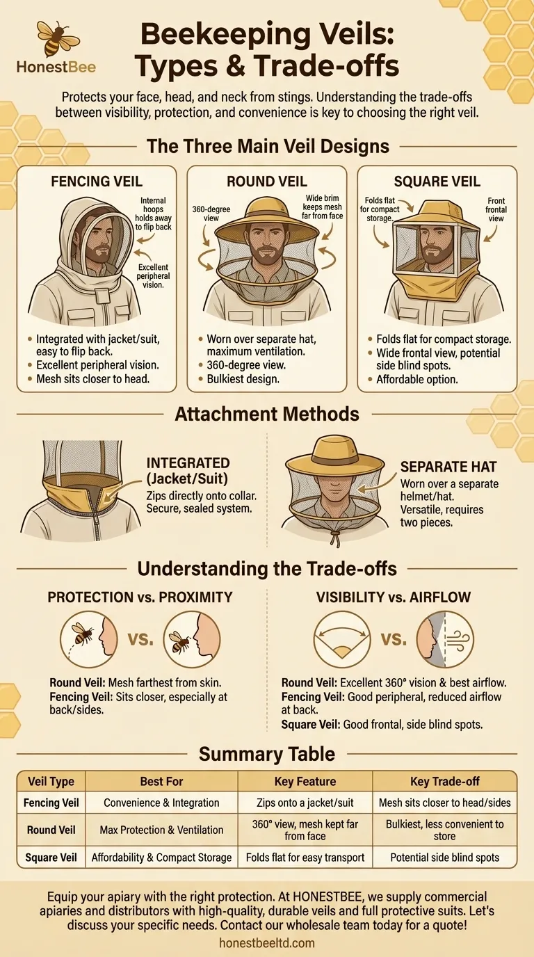 Welche Arten von Imkerschleiern gibt es? Wählen Sie den richtigen Schutz für Ihre Imkerei Visuelle Anleitung