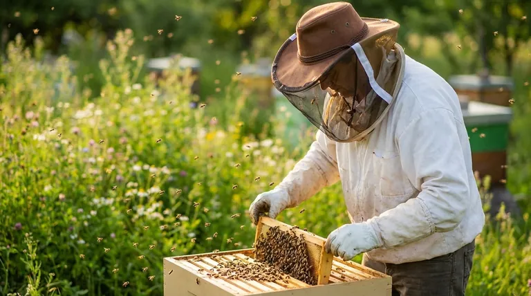 Pourquoi est-il recommandé de toujours porter un voile lorsque l'on travaille avec les abeilles ? Protégez votre visage et vos yeux des piqûres