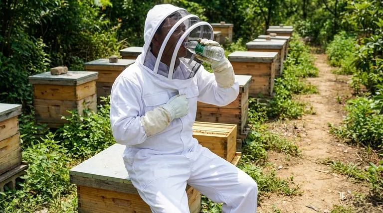 How does the fencing veil in the Bee Suit Ultra Ventilated enhance usability? Superior Visibility & Convenience