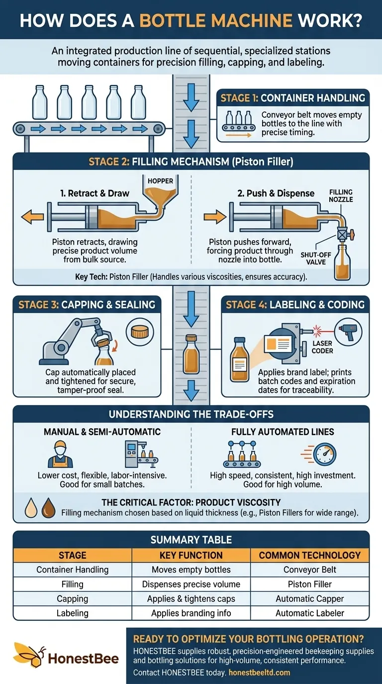 Как работает бутылочная машина? Освоение автоматизированного процесса розлива Визуальное руководство