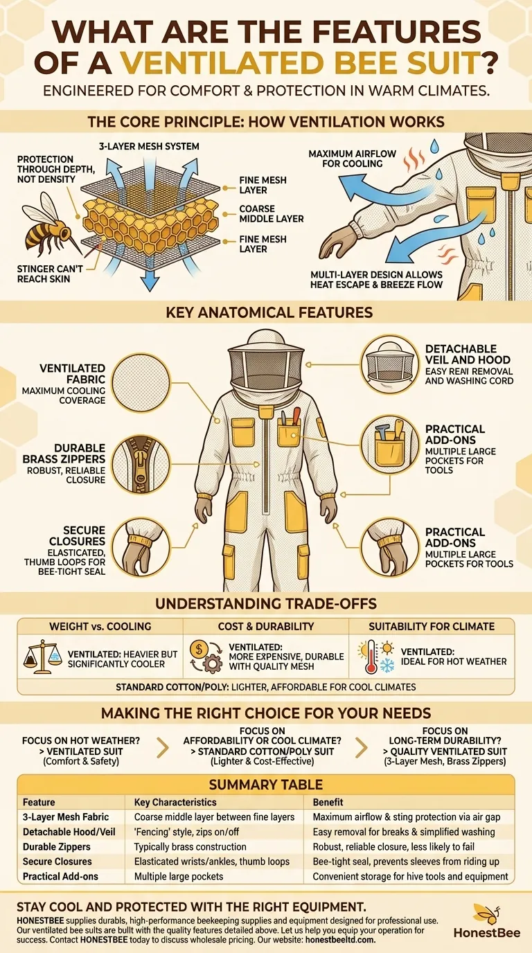 Quali sono le caratteristiche di una tuta da apicoltore ventilata? Rimani fresco e protetto con il caldo Guida Visiva