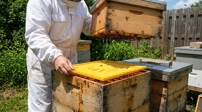 벌 탈출판(Bee Escape board)은 어디에 설치해야 하나요? 벌 없이 조용하게 꿀을 수확하기 위해