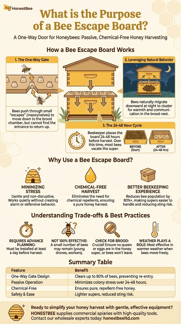 What is the purpose of a bee escape board? A Gentle, Chemical-Free Way to Harvest Honey Visual Guide