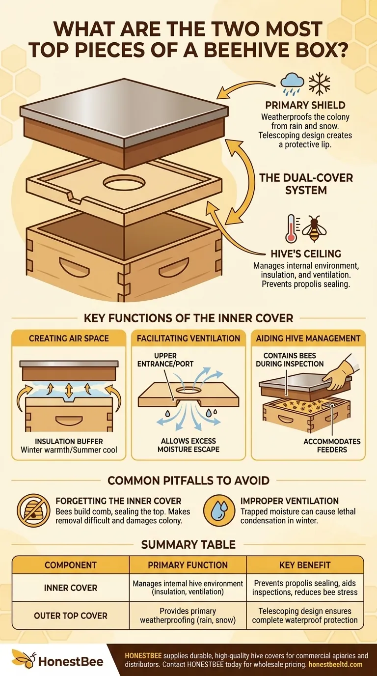 What are the two most top pieces of a beehive box? Master the Dual-Cover System for a Thriving Hive Visual Guide