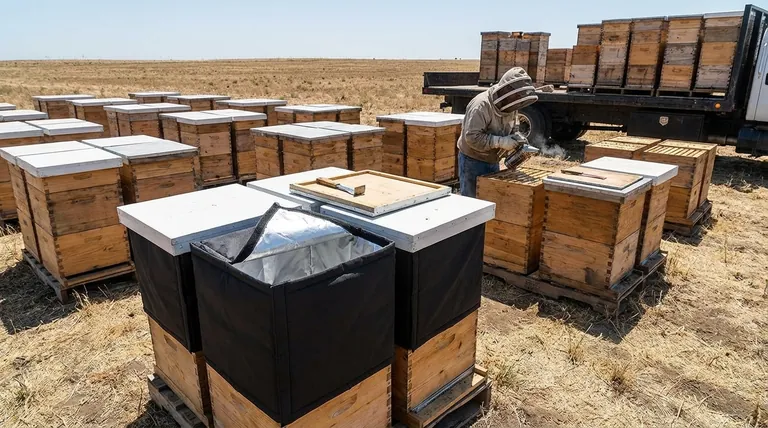 How does the design of the Migratory Beehive Outer Cover Lid/Roof help maintain optimal hive conditions? Achieve Superior Thermal Regulation & Efficiency