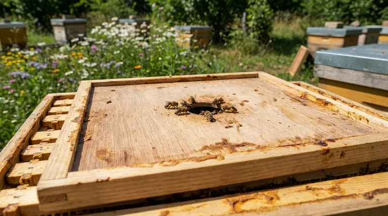 ما هي وظيفة الفتحة المركزية في الغطاء الداخلي؟ تهوية وإطعام الخلية الرئيسية