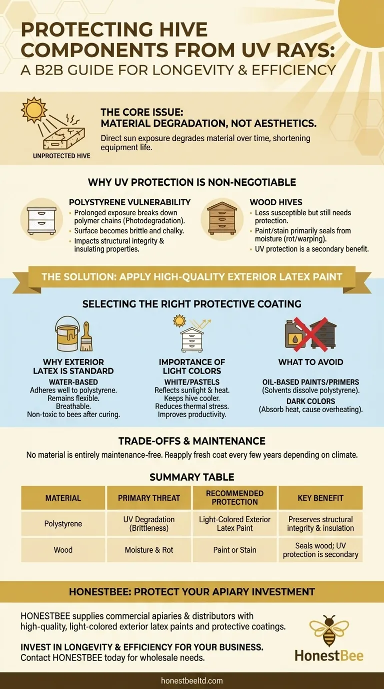 How can hive components be protected from UV rays? Extend Hive Life with Proven UV Protection Visual Guide