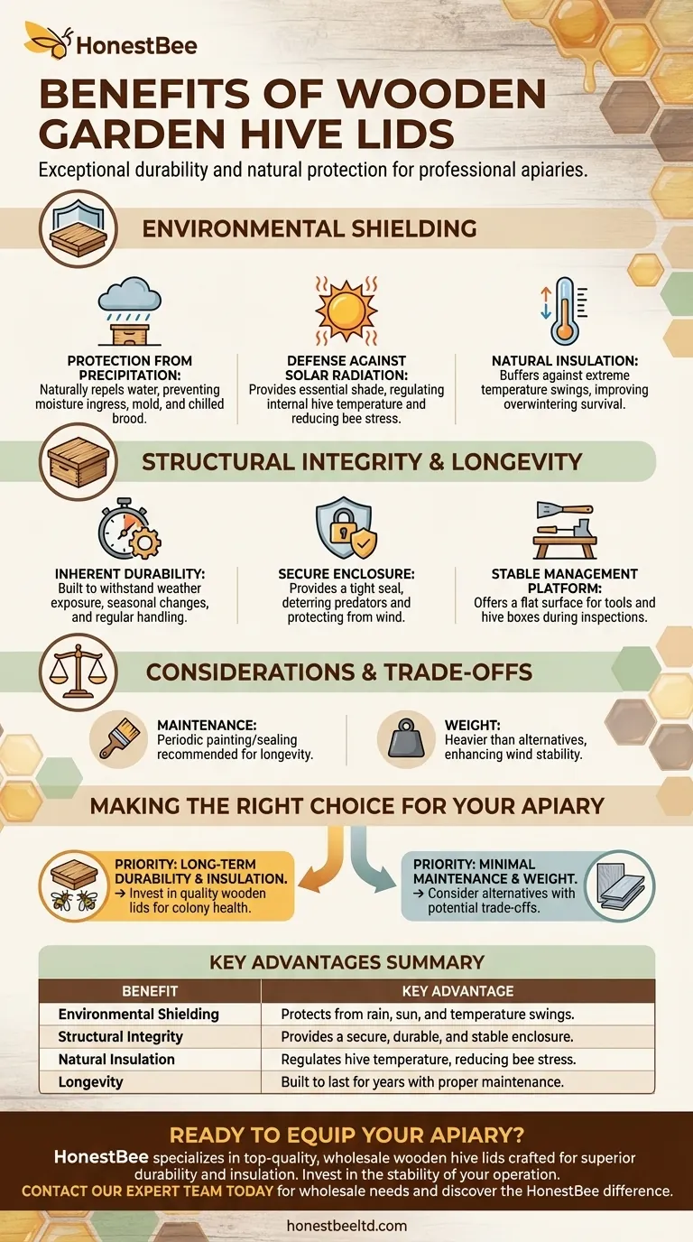 What are the benefits of using wooden garden hive lids? Superior Durability & Natural Insulation Visual Guide