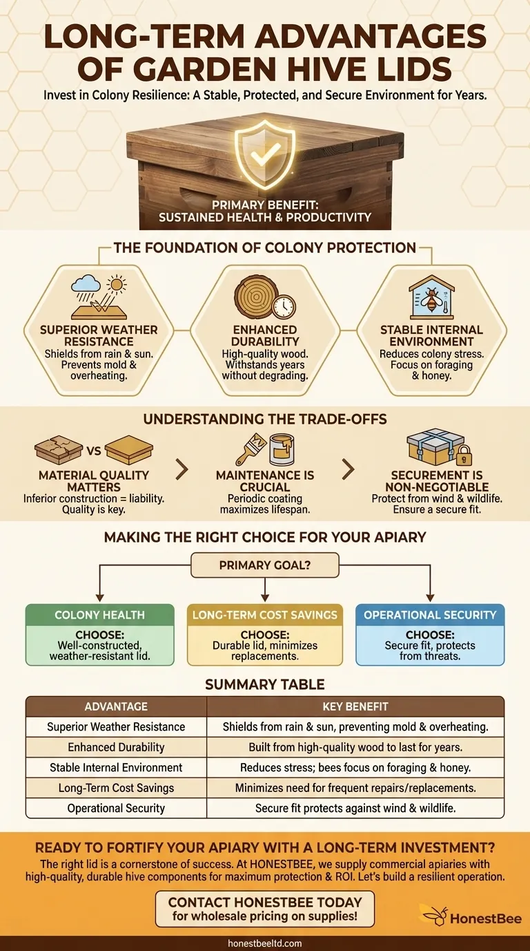 Was sind die langfristigen Vorteile der Verwendung von Gartenbienenstockdeckeln? Steigern Sie die Bienenvölkergesundheit und den ROI der Imkerei Visuelle Anleitung