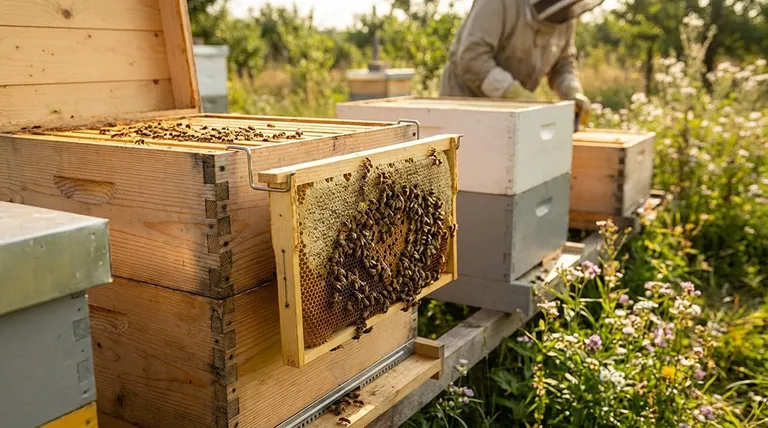 框架休息架(Frame Rest)在蜂箱检查期间如何使养蜂人受益?提高效率和保护您的蜂群