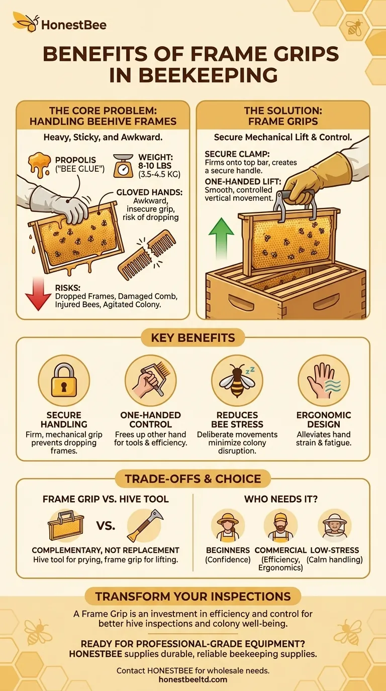 What are the benefits of using Frame Grips in beekeeping? Boost Efficiency & Protect Your Hive Visual Guide