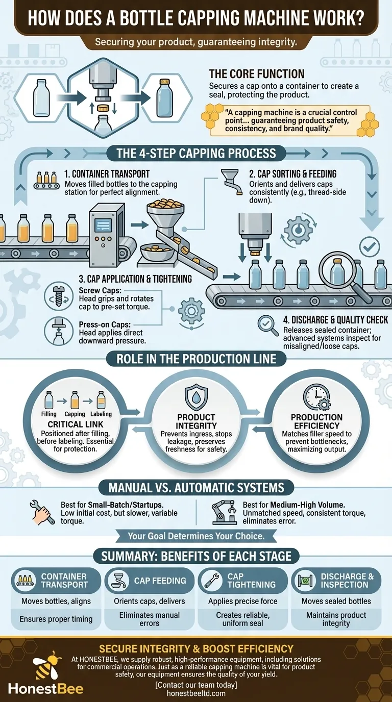 How does a bottle capping machine work? Unlock Efficient, Consistent Sealing for Your Production Line Visual Guide