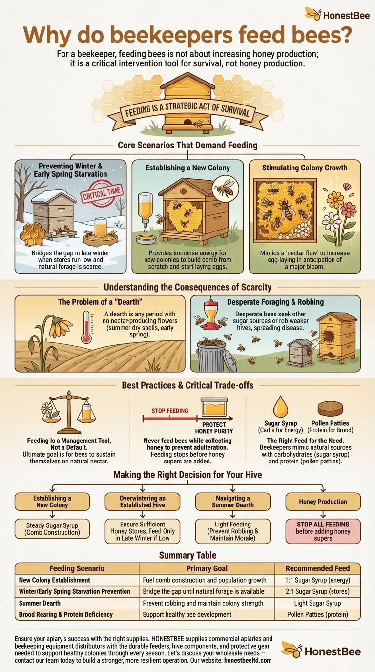Why do beekeepers feed bees? A Strategic Guide to Colony Survival and Health Visual Guide