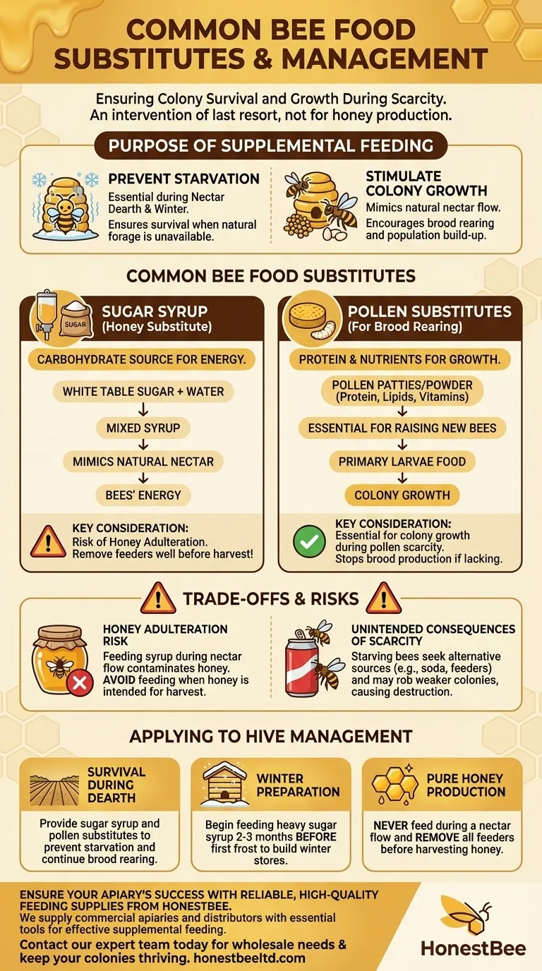 养蜂人常用哪些替代品来喂养蜜蜂？确保蜂群的生存和生长 图解指南