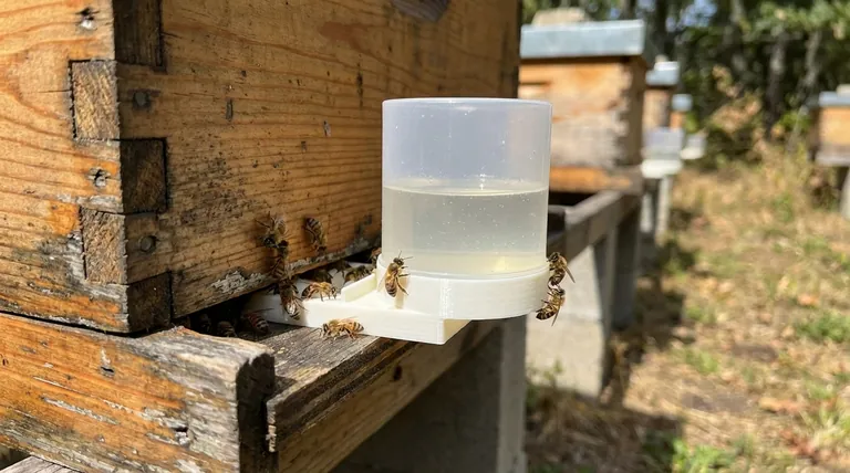 Where can feeders be placed in relation to the hive? A Guide to Safe and Effective Feeding