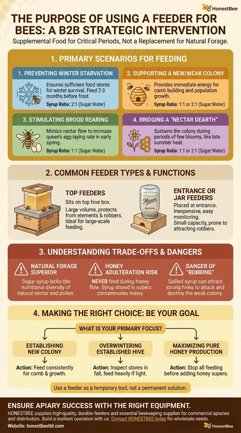 Какова цель использования кормушки для пчел? Обеспечение выживания и здоровья улья Визуальное руководство