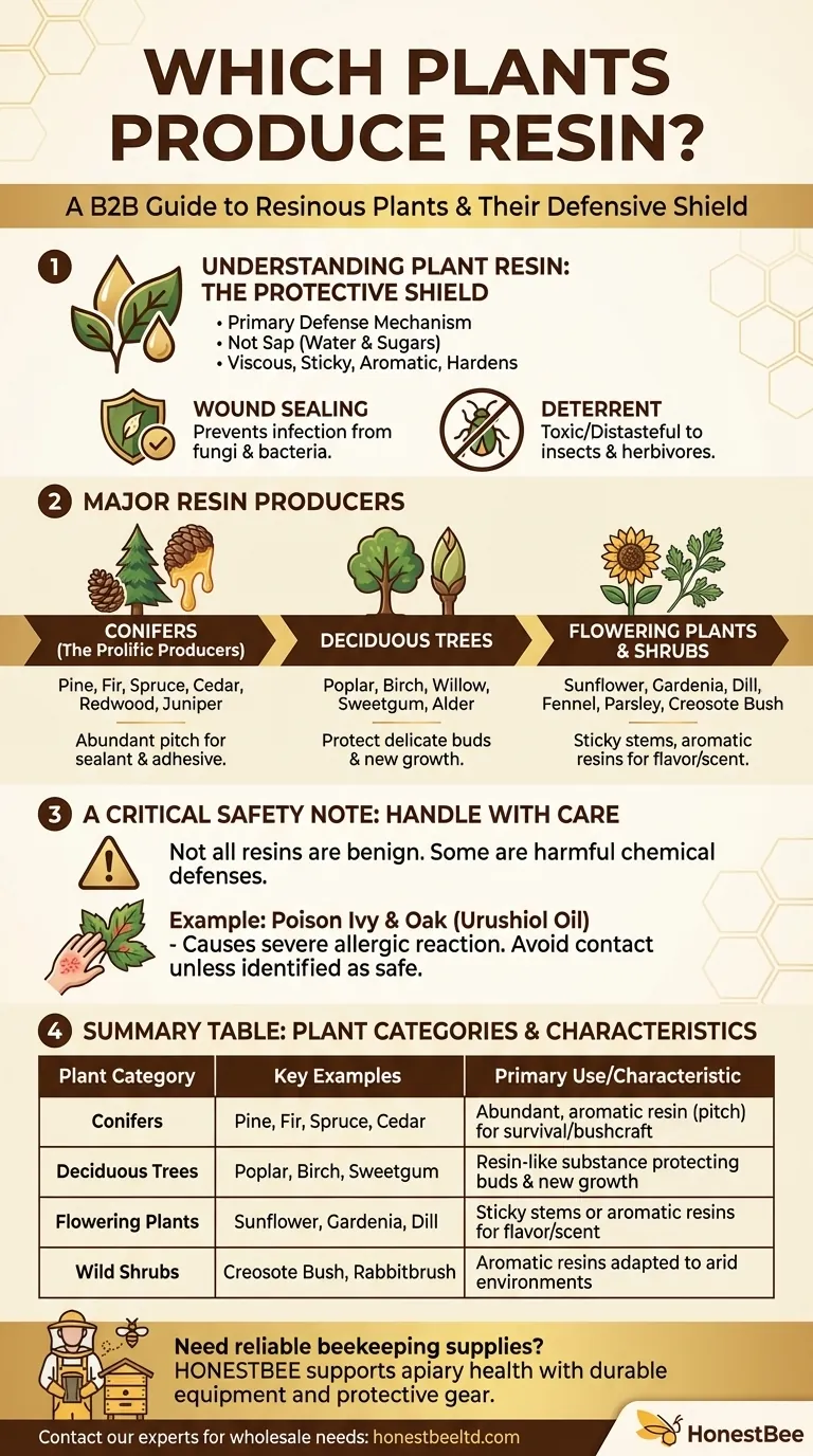 Which plants are known to produce resin? Discover the Diverse World of Resinous Plants Visual Guide
