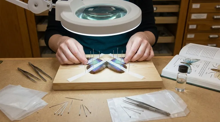 Quels sont les avantages de l'étalement des insectes pendant le processus d'épinglage ? Élever les spécimens pour une précision scientifique