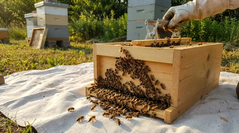 كيف يمكنك التأكد من أنك قد أمسكت بالملكة عند جمع سرب؟ المفتاح هو مراقبة سلوك النحل