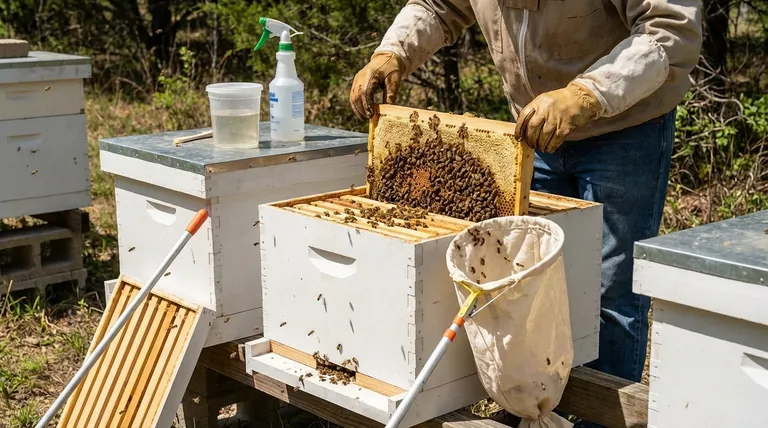 捕獲した蜂の群れをどのように巣箱に収容すべきか？安全な巣箱への収容ガイド