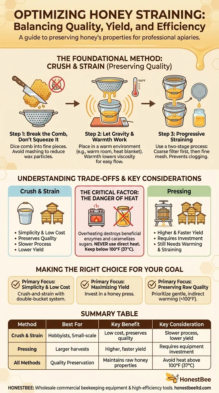 Qual è il modo migliore per filtrare il miele? Padroneggia il metodo di schiacciamento e filtrazione delicato Guida Visiva