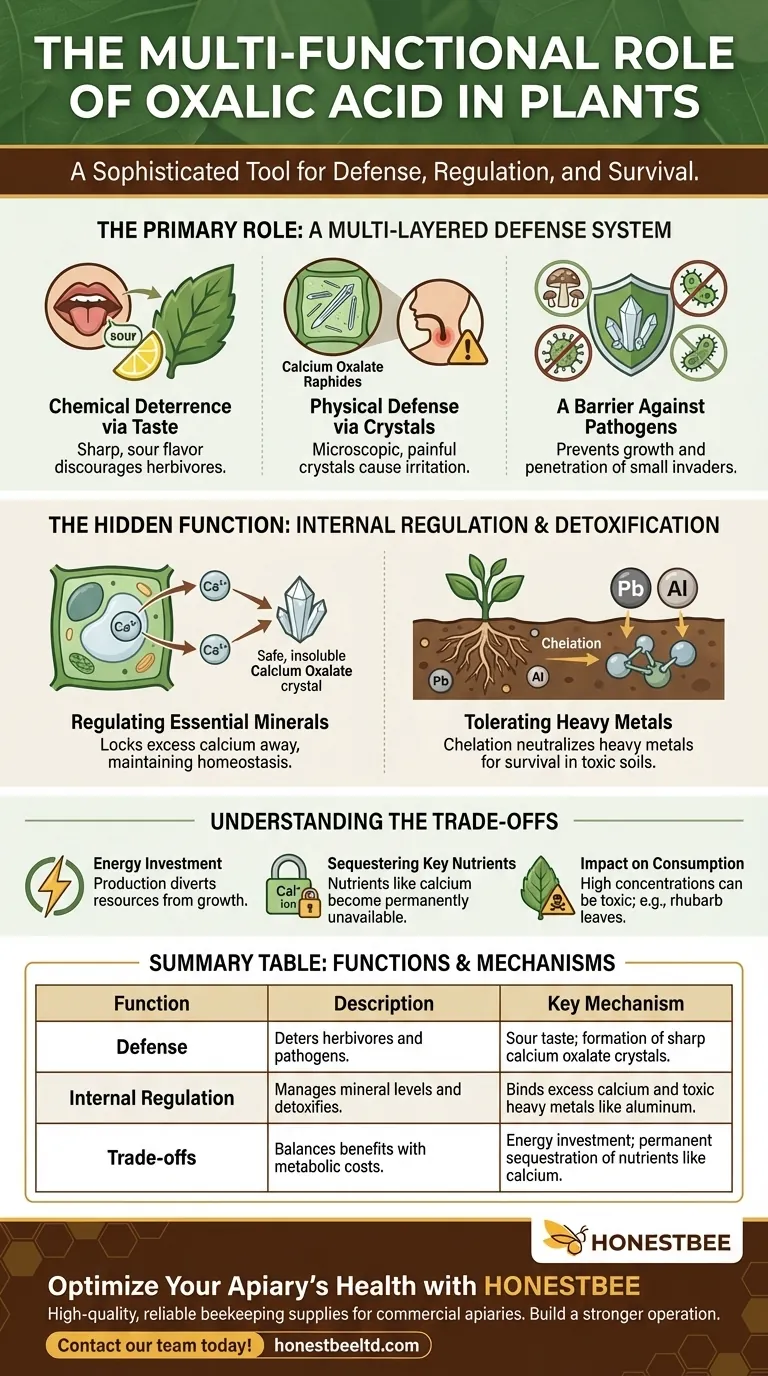 What is the role of oxalic acid in plants? A Key to Plant Defense and Internal Regulation Visual Guide